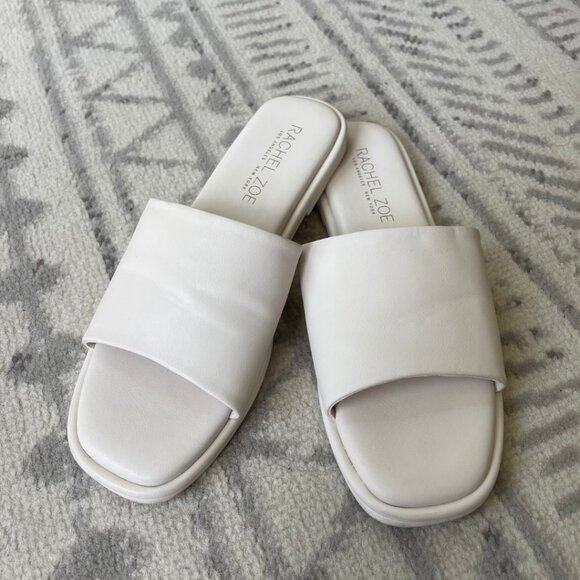Rachel Zoe White Slide Sandals - Picture 1 of 4